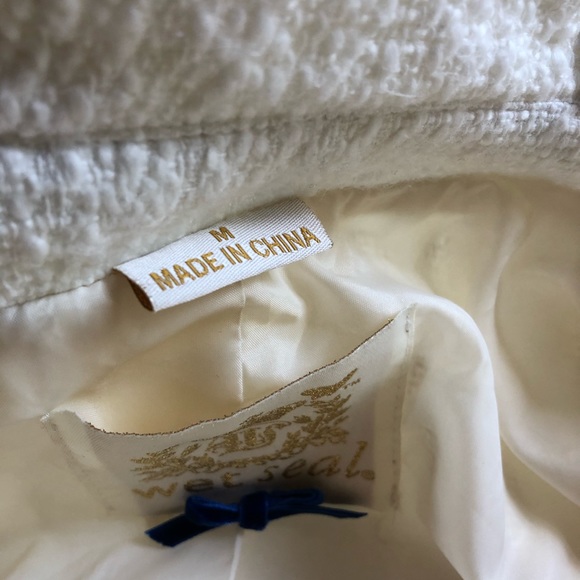 Wet Seal | Y2K White Cropped Tweed Blazer | Medium - Picture 11 of 13